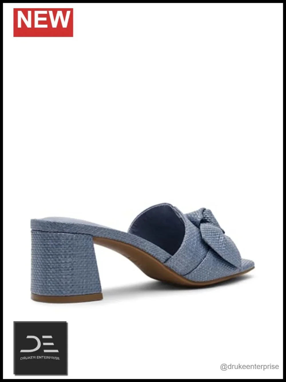 Anne Klein Kizmet Heeled Sandals PU Block Heel Slip On Bow
